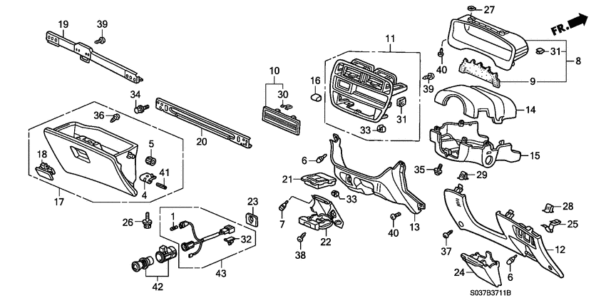 Instrument panel garnish