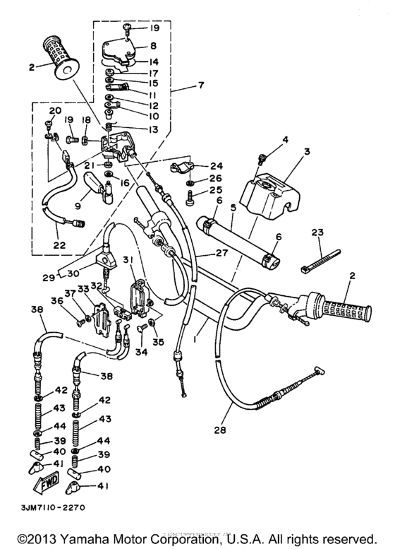 Steering handle & cable