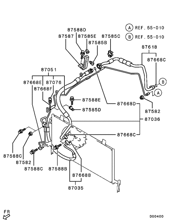 A/c condenser, piping