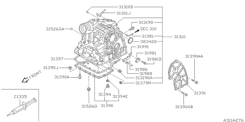 Torque converter,housing & case