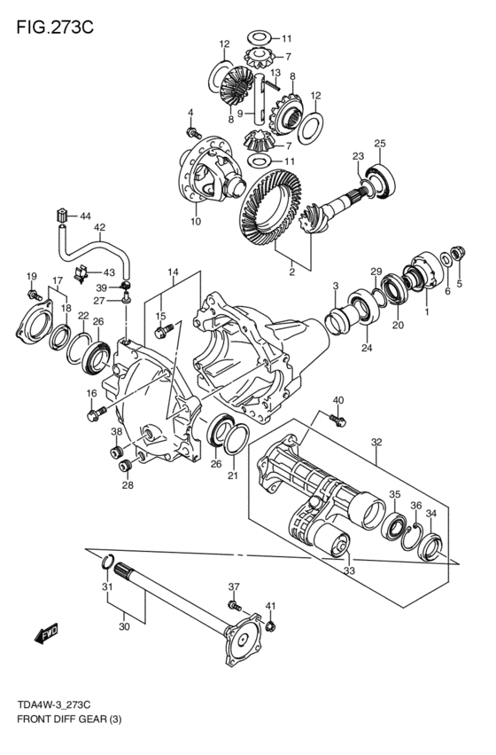 フロントデファレンシャルギヤ