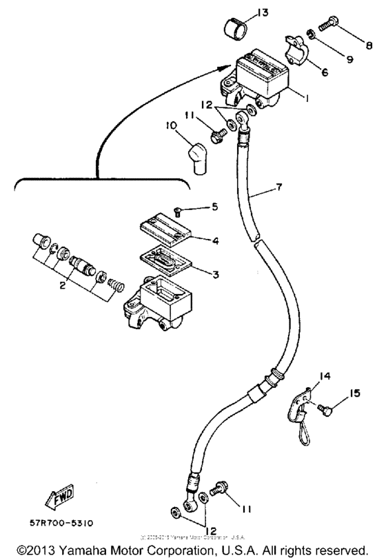 Front master cylinder