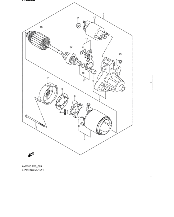 Starting motor