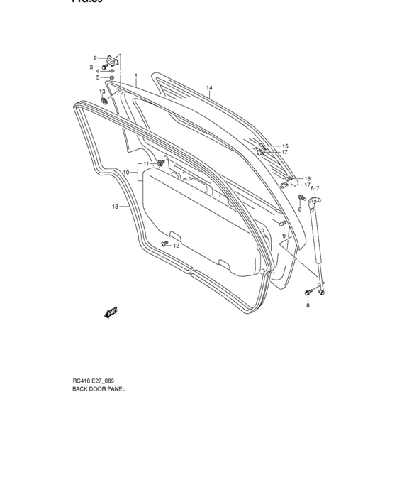 Back door panel