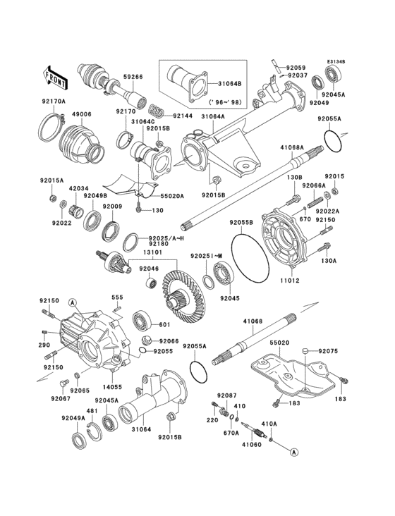 Drive shaft(1/2)(rear)