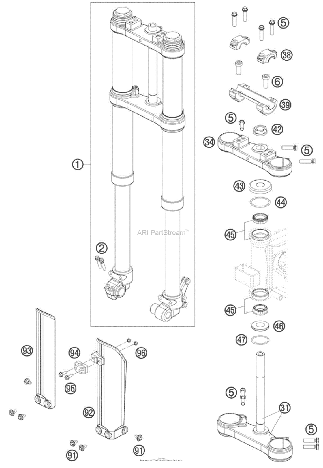 Front Fork, Triple Clamp