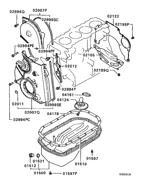 Cover,rear plate & oil pan