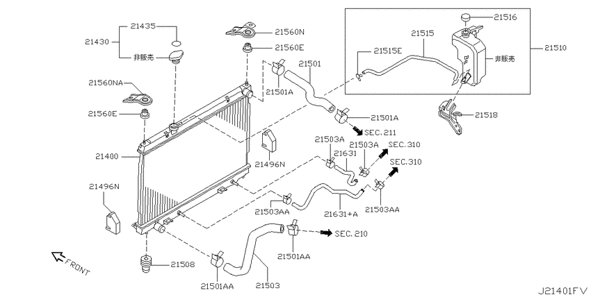 Radiator, shroud & fitting