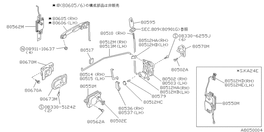 Front door lock & handle