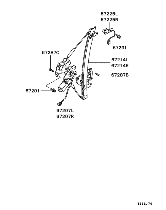 Front door window regulator