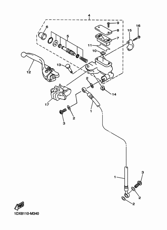 Front master cylinder