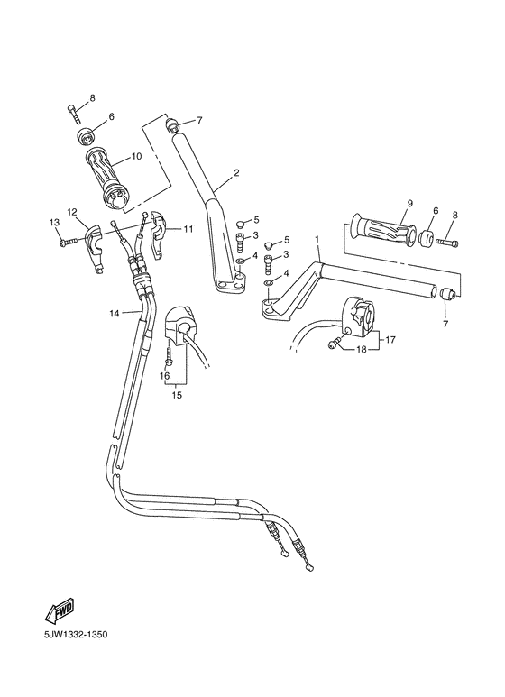Steering handle & cable