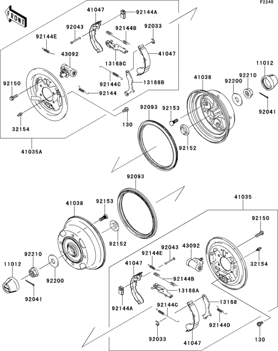 Rear hubs/brakes