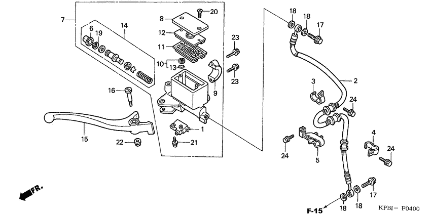 Fr. brake master cylinder