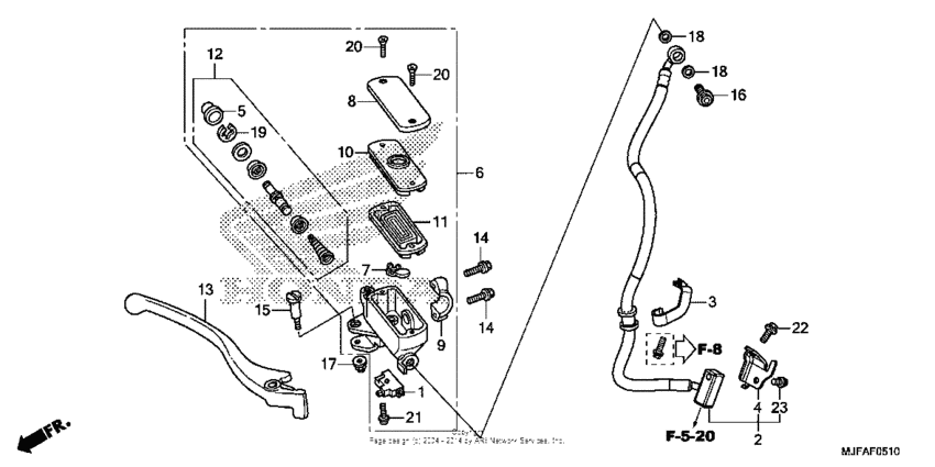 Front brake master cylinder (2)