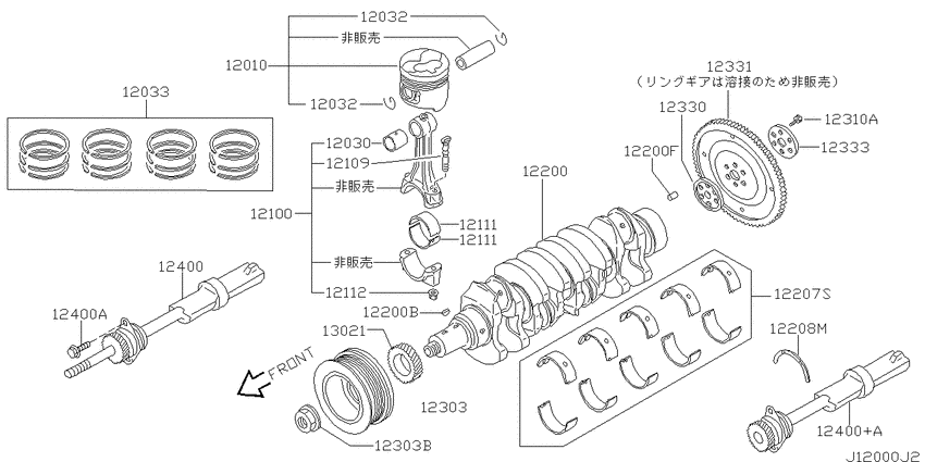 Piston,crankshaft & flywheel