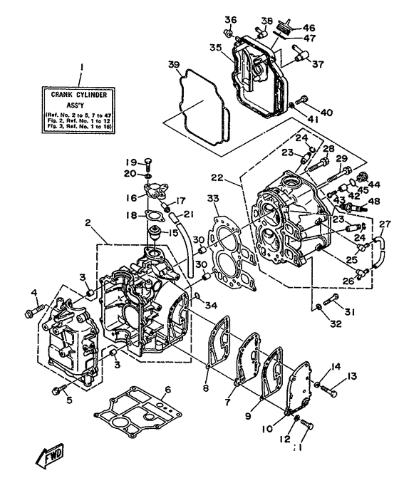 Cylinder. crankcase
