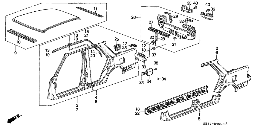 Body structure components