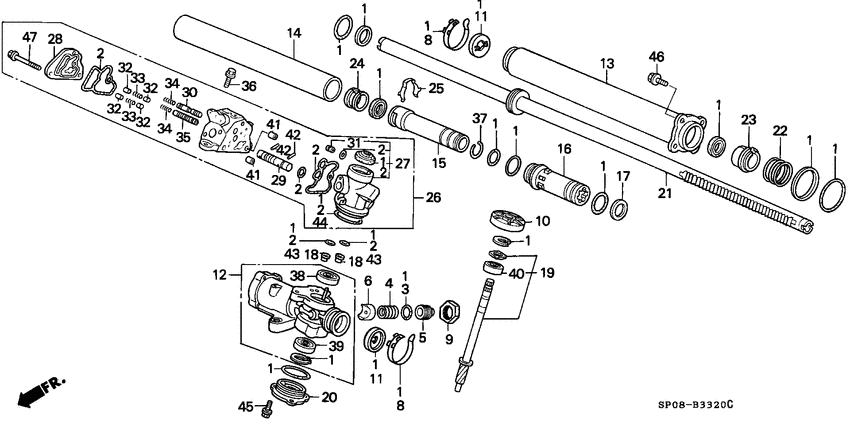 P.s. gear box components