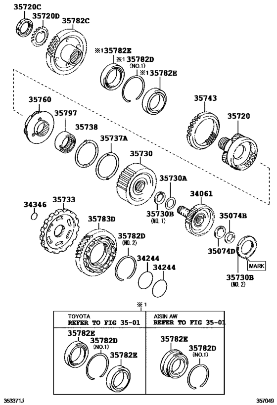 Planetary Gear, Reverse Piston & Counter Gear(Atm)