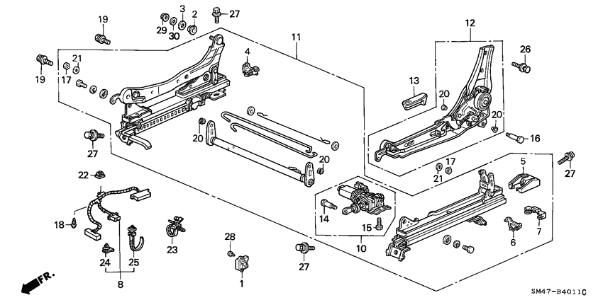 Front seat components