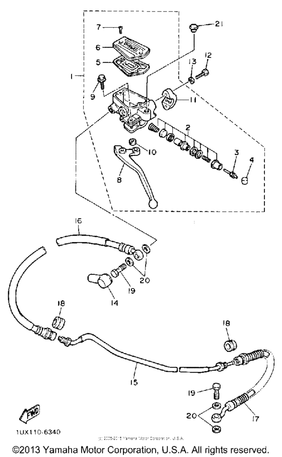 Front master cylinder