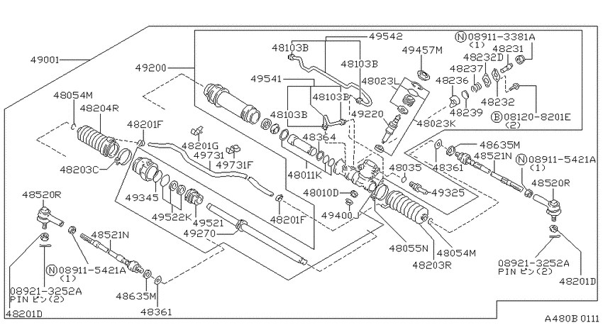 Manual steering gear