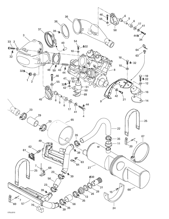 01- engine support and muffler