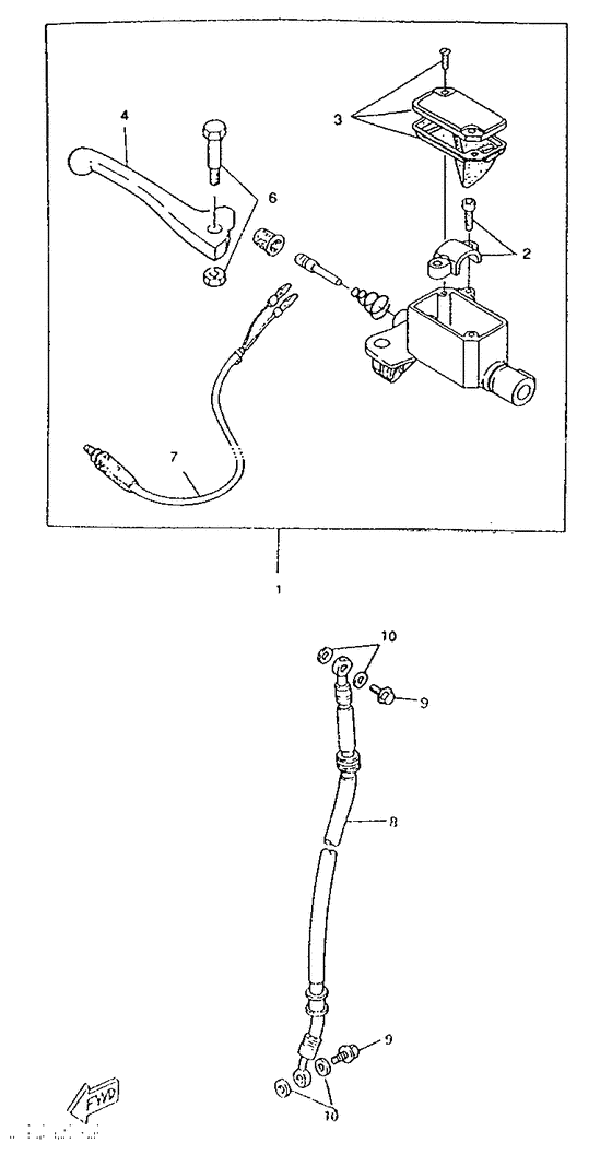 Front master cylinder