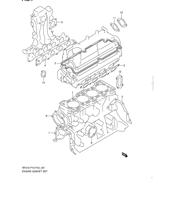 Engine gasket set
