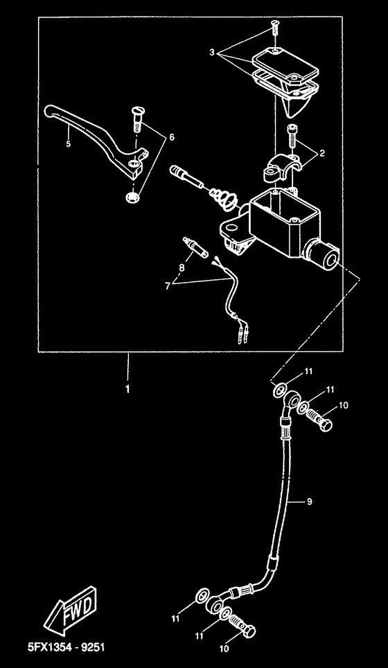 Front master cylinder