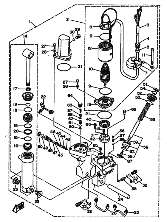 Power trim & tilt assy 2