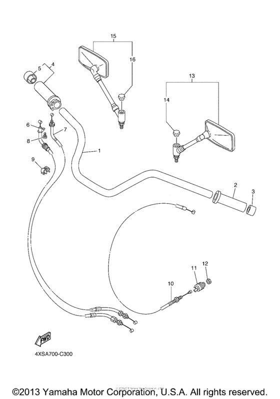 Steering handle & cable