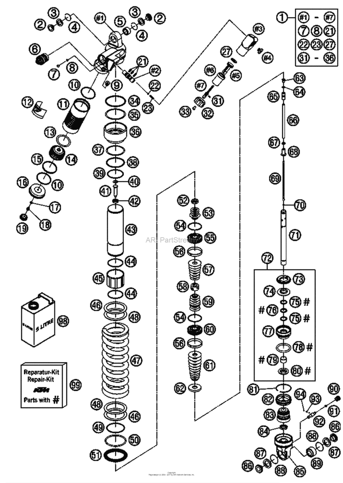 Shock Absorber Disassembled
