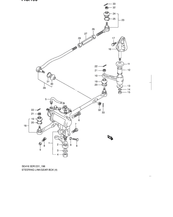 Steering link and gear box