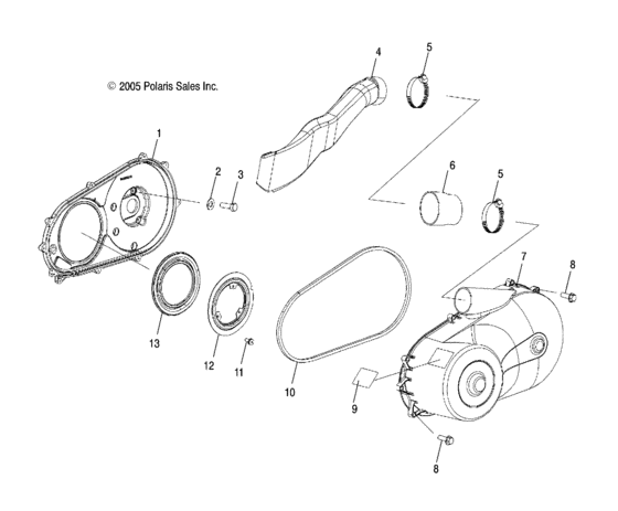 Drive train, clutch cover