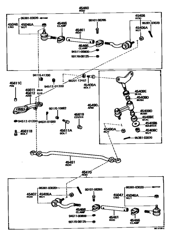 Front Steering Gear & Link