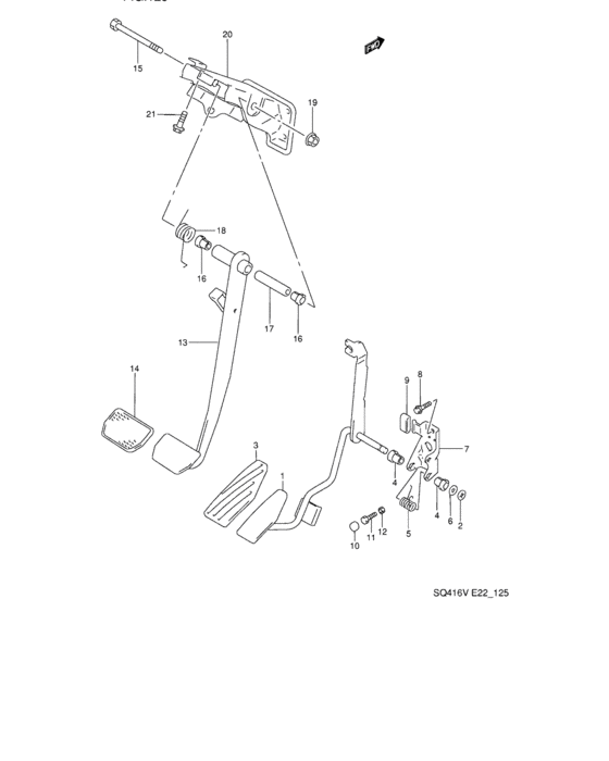 Pedal and pedal bracket
