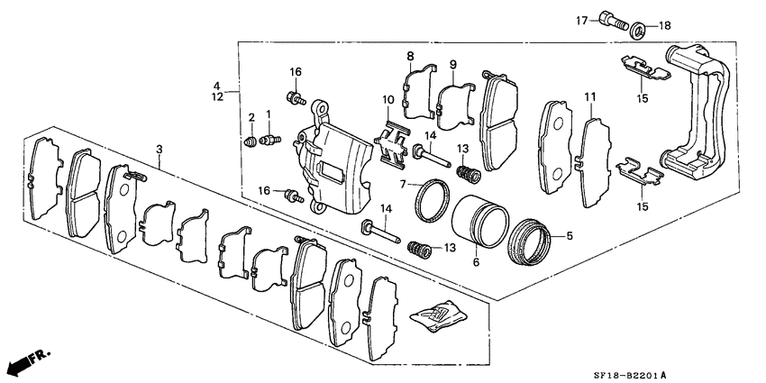 Front brake caliper