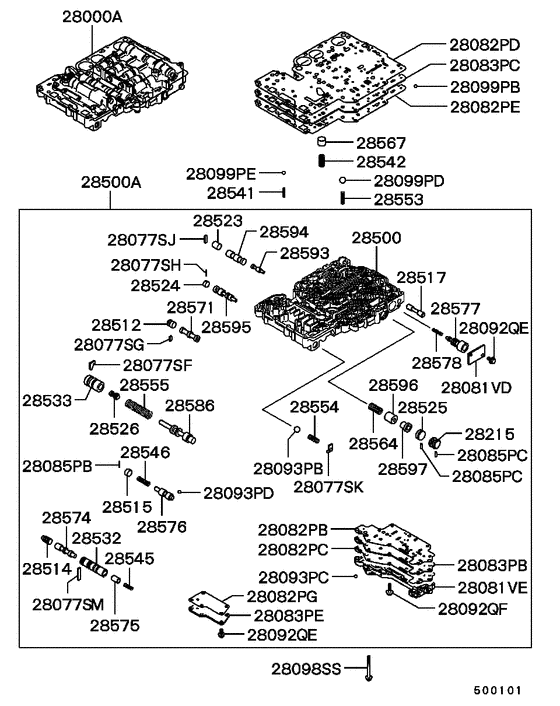 A/t valve body