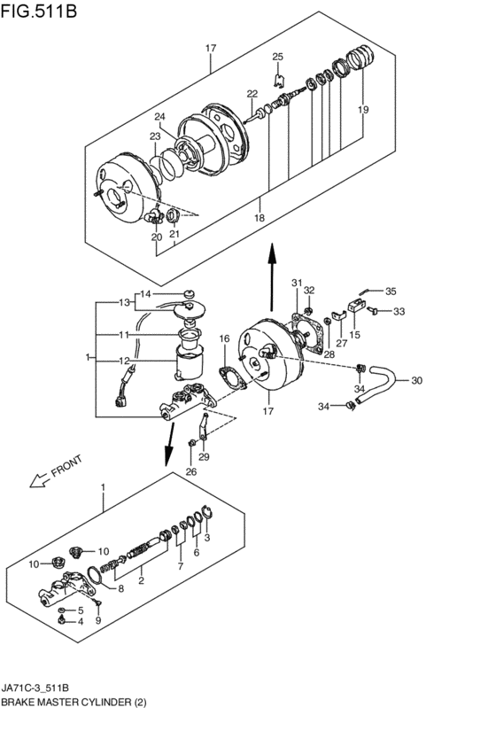 brakes master cylinder for 1987 1989 Suzuki JIMNY JA71V Japan sales