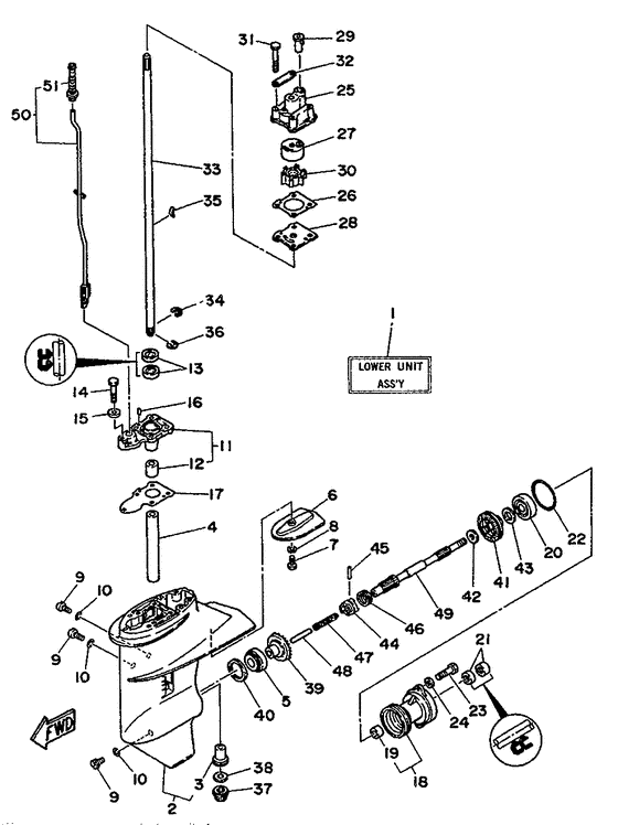 Lower casing drive 1