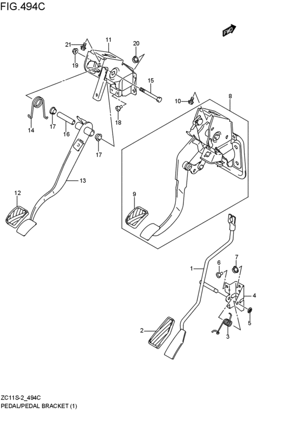 pedal / pedal bracket