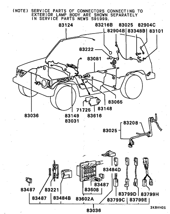 Wiring & attaching parts