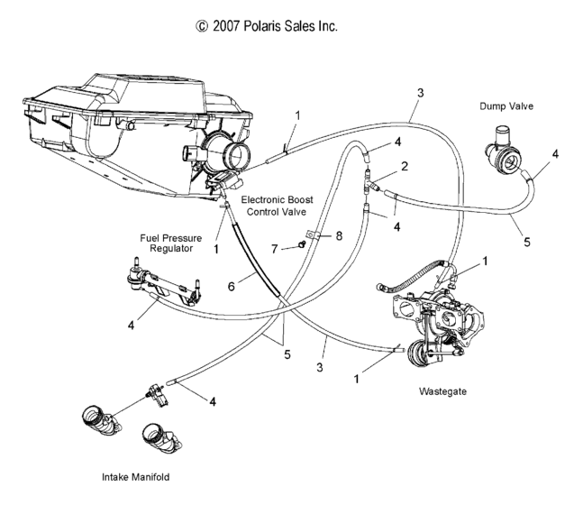Engine, reference hoses
