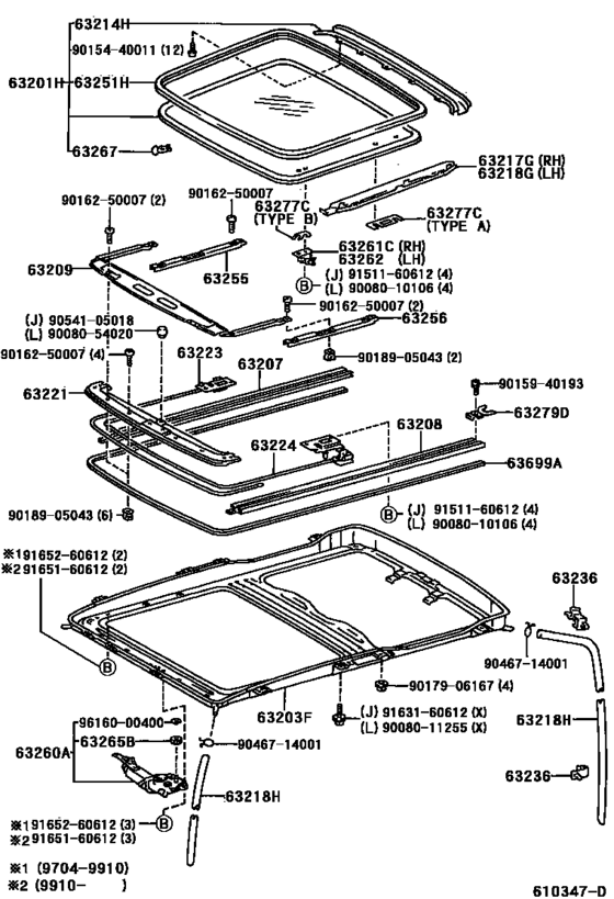 Roof Panel & Back Window Glass