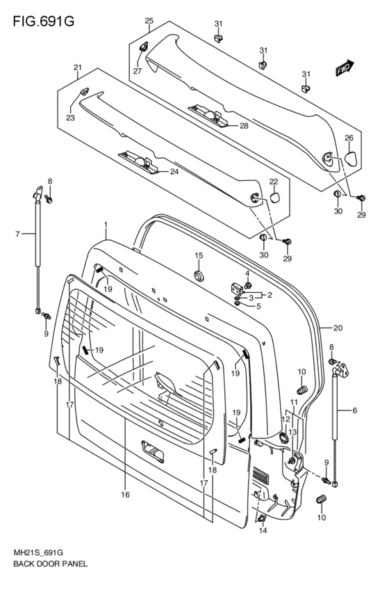 back door panel