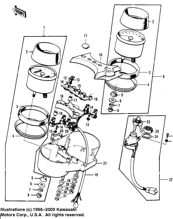 Meters/ignition switch