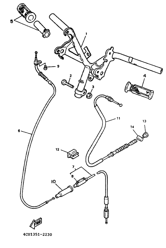 Steering handle & cable