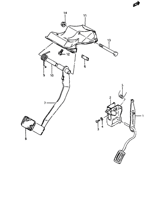 Pedal and pedal bracket
